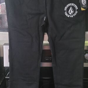 Volcom Kids Black Joggers with Logo Youth XL (14)